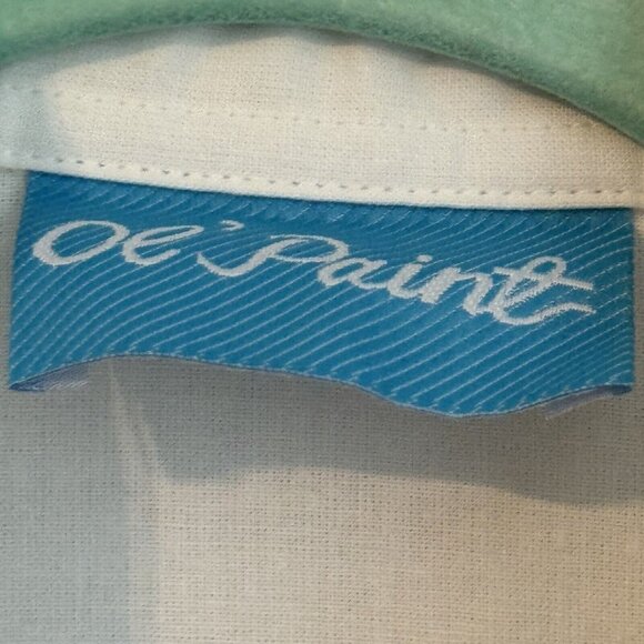 💥BOGO💥 Ol’ Paint Shirt Size L White Embroidered Button Up Women Shirt Top - Picture 9 of 13